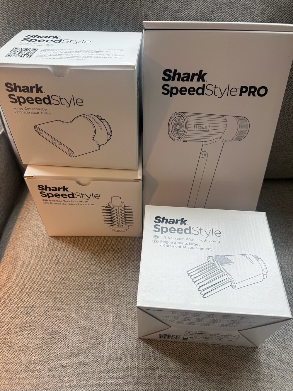 Shark SpeedStyle PRO Hair Dryer & Attachments - Black NWT sealed